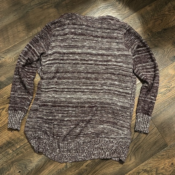 Eddie Bauer Spacedye Shawl Collar Open Cardigan Sweater Womens Size M Purple - Picture 4 of 4